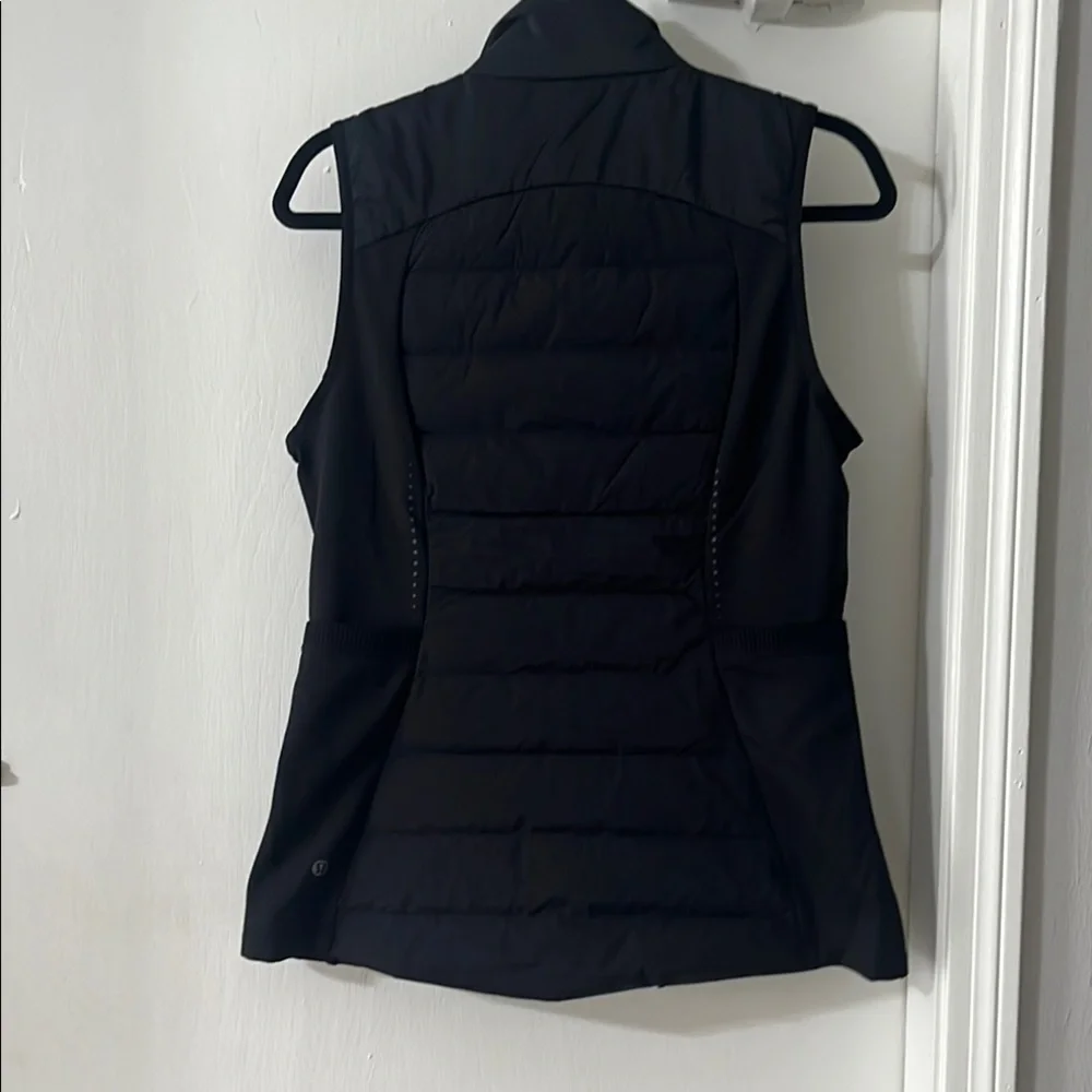 Lululemon Black Sleeveless Jacket with Embroidered Patch